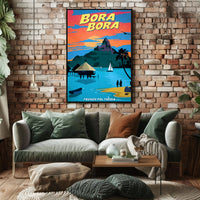 Bora Bora Romance Vintage Travel Poster PosterGoat