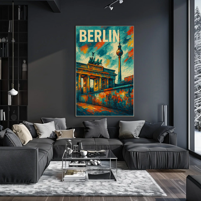 Berlin Landmark Urban Edge Travel Poster