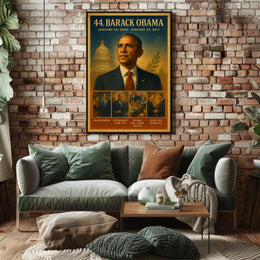 Obama Portrait Political Art Print: Presidential Poster