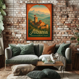 Albania Where Mountains Meet History Poster