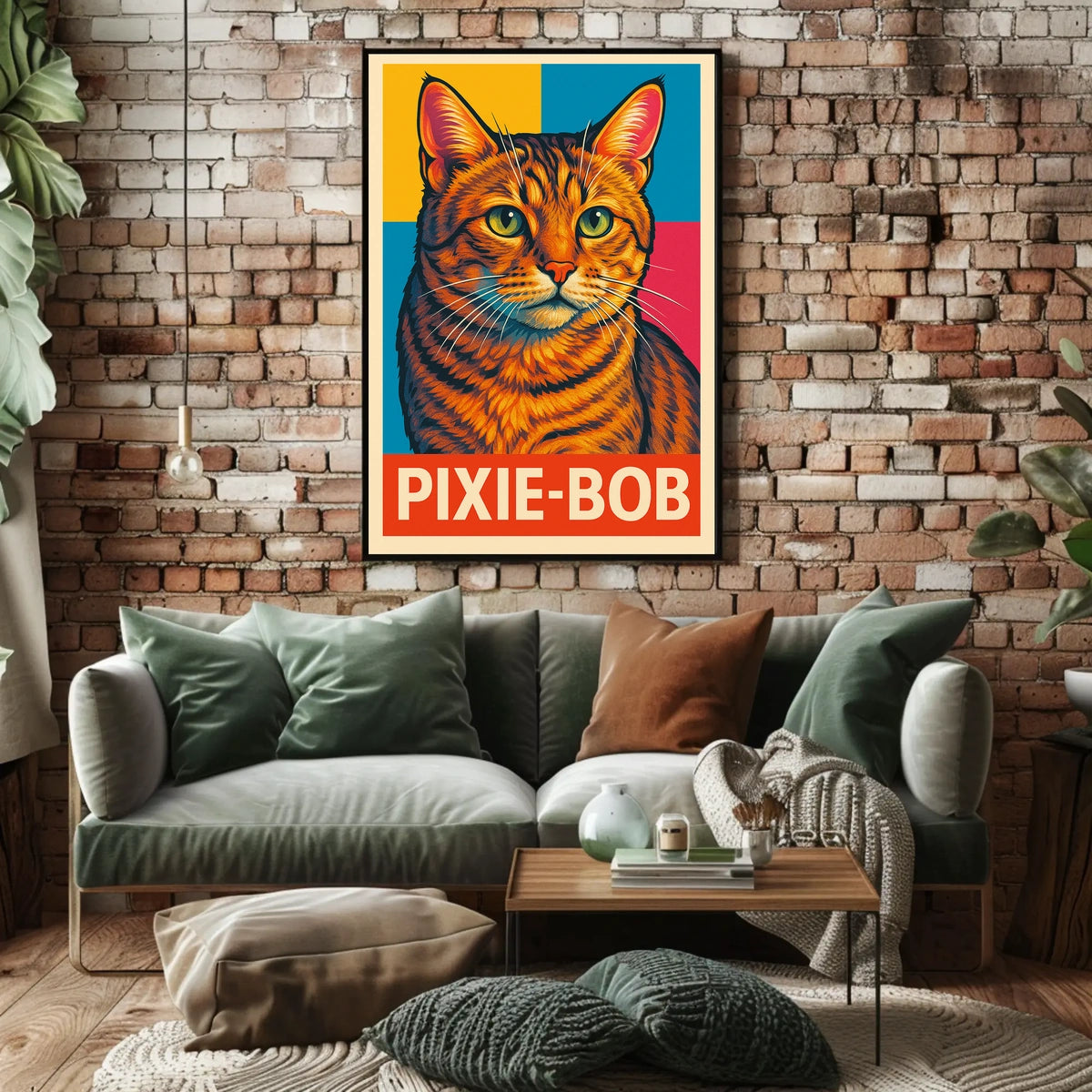 Pixie-Bob Cat Portrait Poster