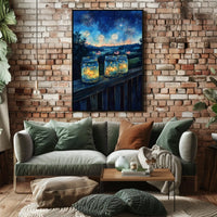 Duck With Starry Hood Among Sunflowers And Mason Jars Poster