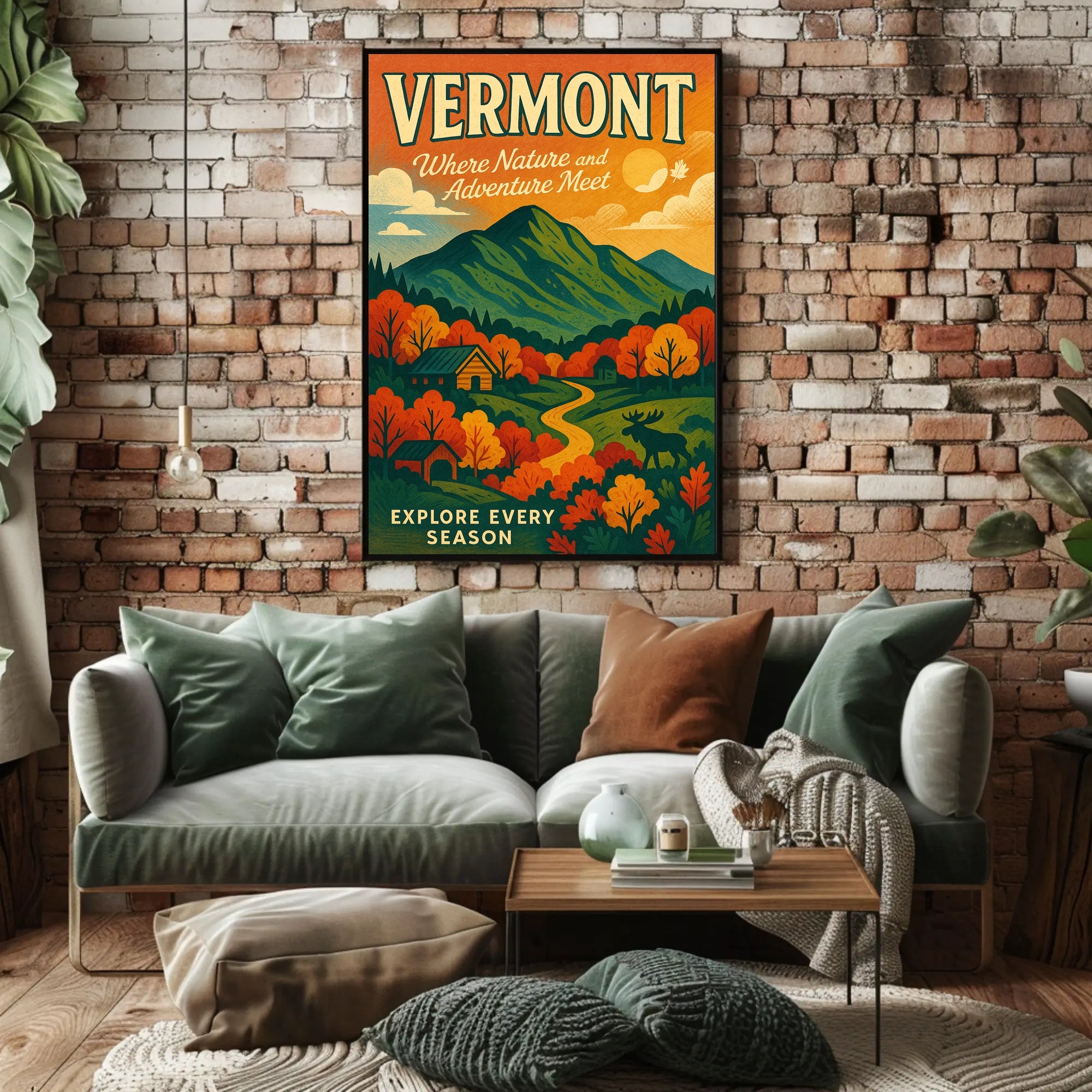 Vermont Adventure Wall Art Print Decor