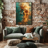 Ethereal Skull in Smoke Poster PosterGoat