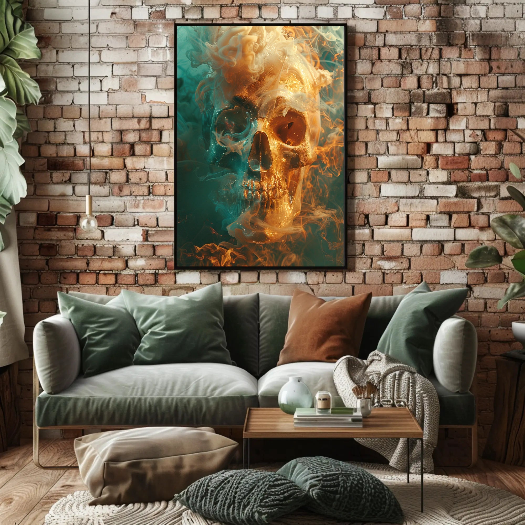 Ethereal Skull in Smoke Poster PosterGoat