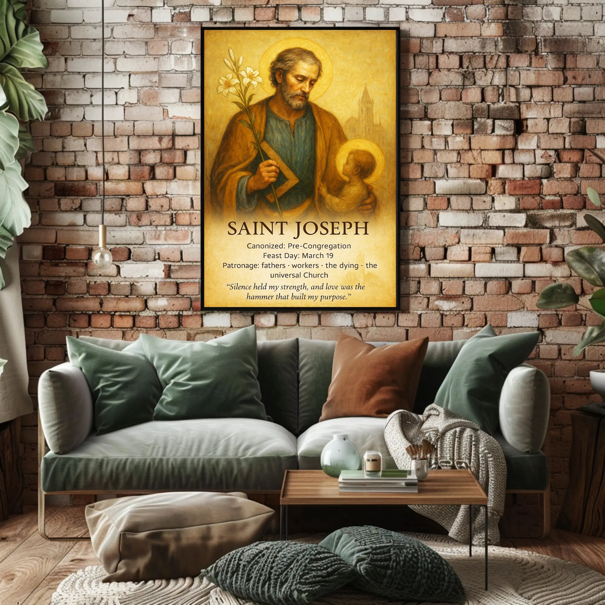 Saint Joseph Patron of Fathers and Workers Poster PosterGoat