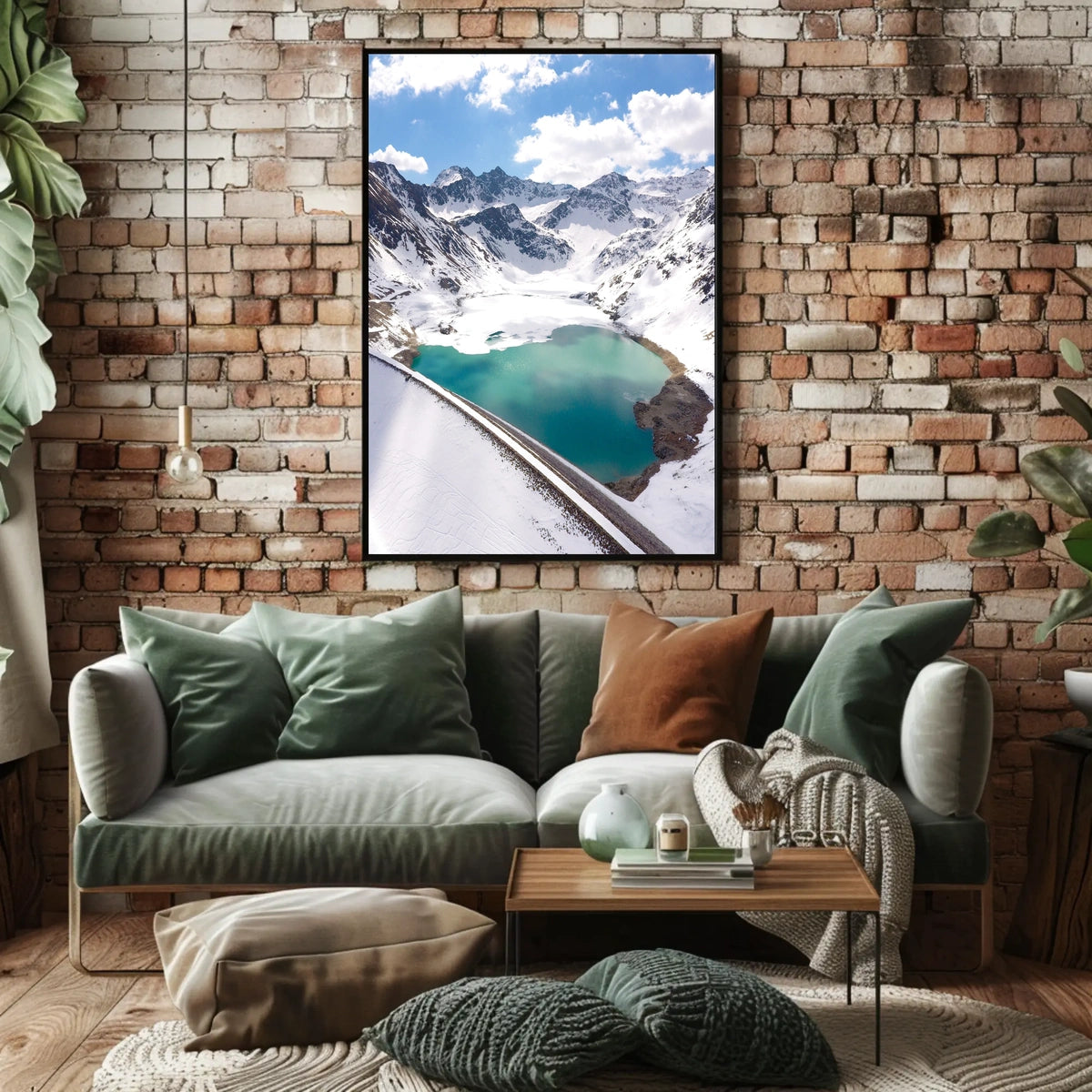 Stunning Alpine Lake and Mountain Landscape National Park Poster