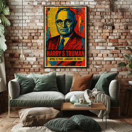 Harry S. Truman 33rd President of the United States Street Art Mashup Poster