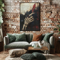 Gothic Fantasy Vibe Skeleton Hand Artistic Poster