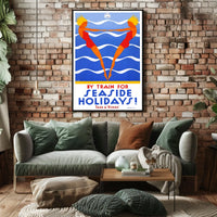 Seaside Holidays By Train Poster