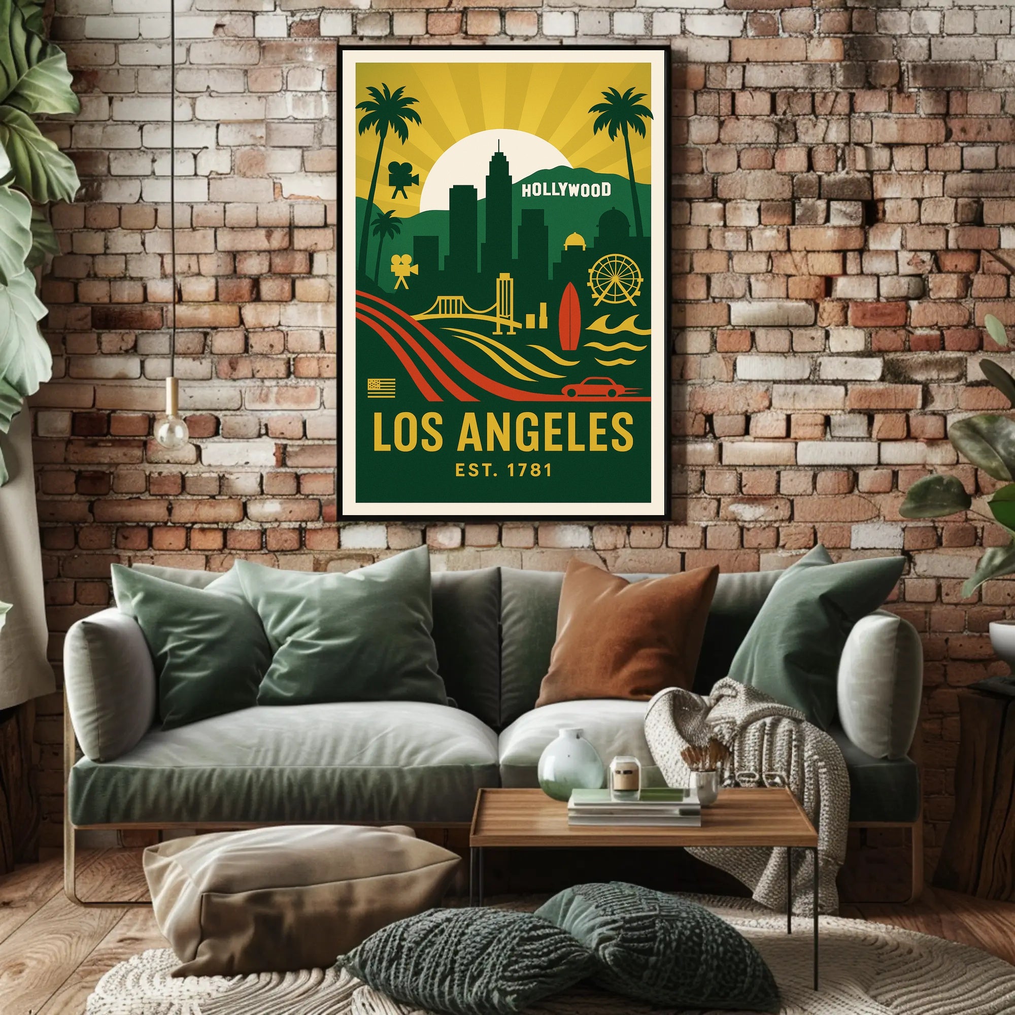 Los Angeles Highlights Poster PosterGoat