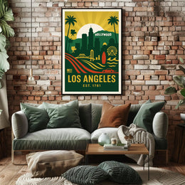 Los Angeles Highlights Poster PosterGoat