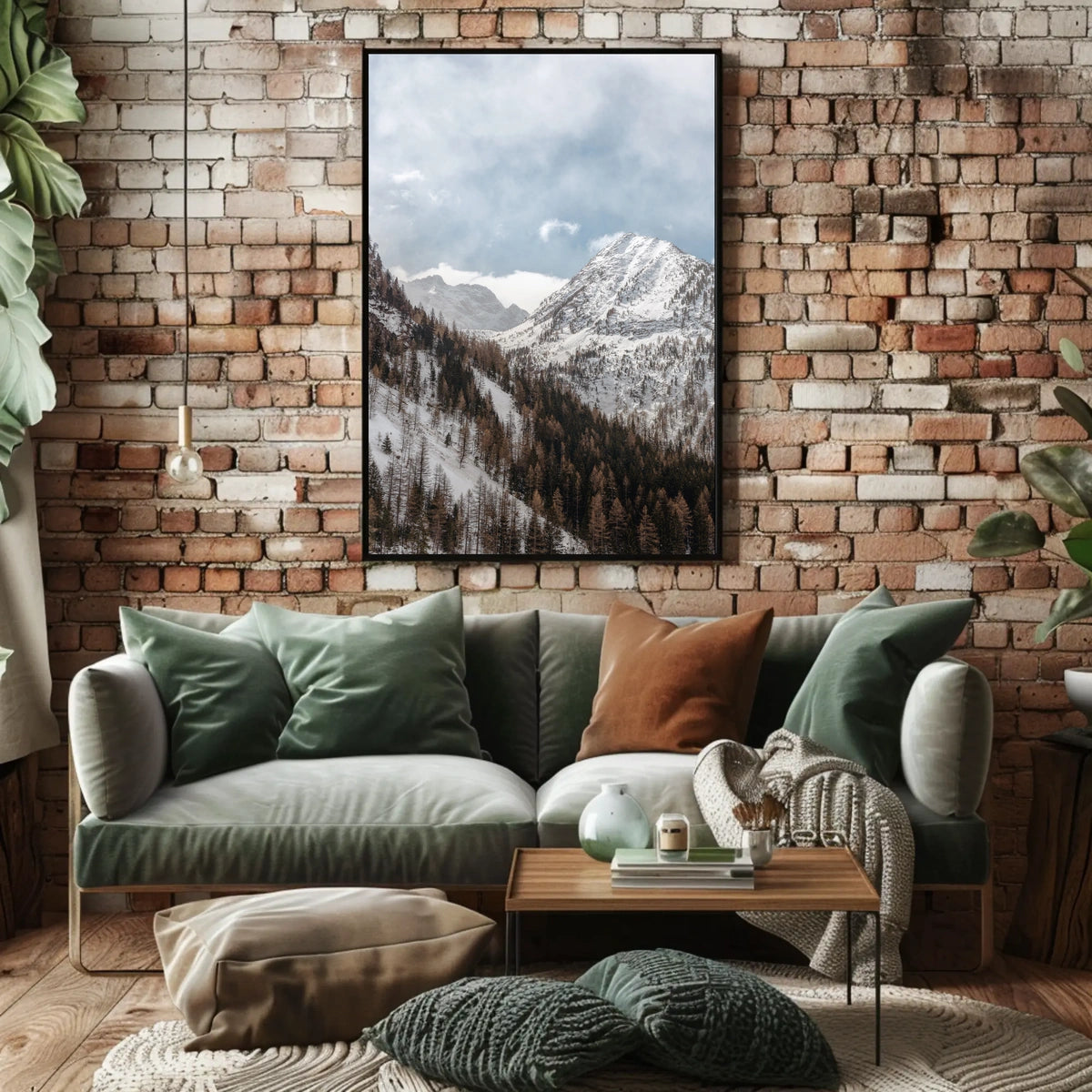 Majestic Winter Peaks Poster National Park Poster