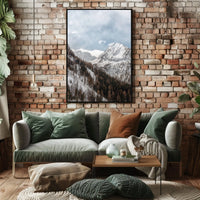 Majestic Winter Peaks Poster National Park Poster