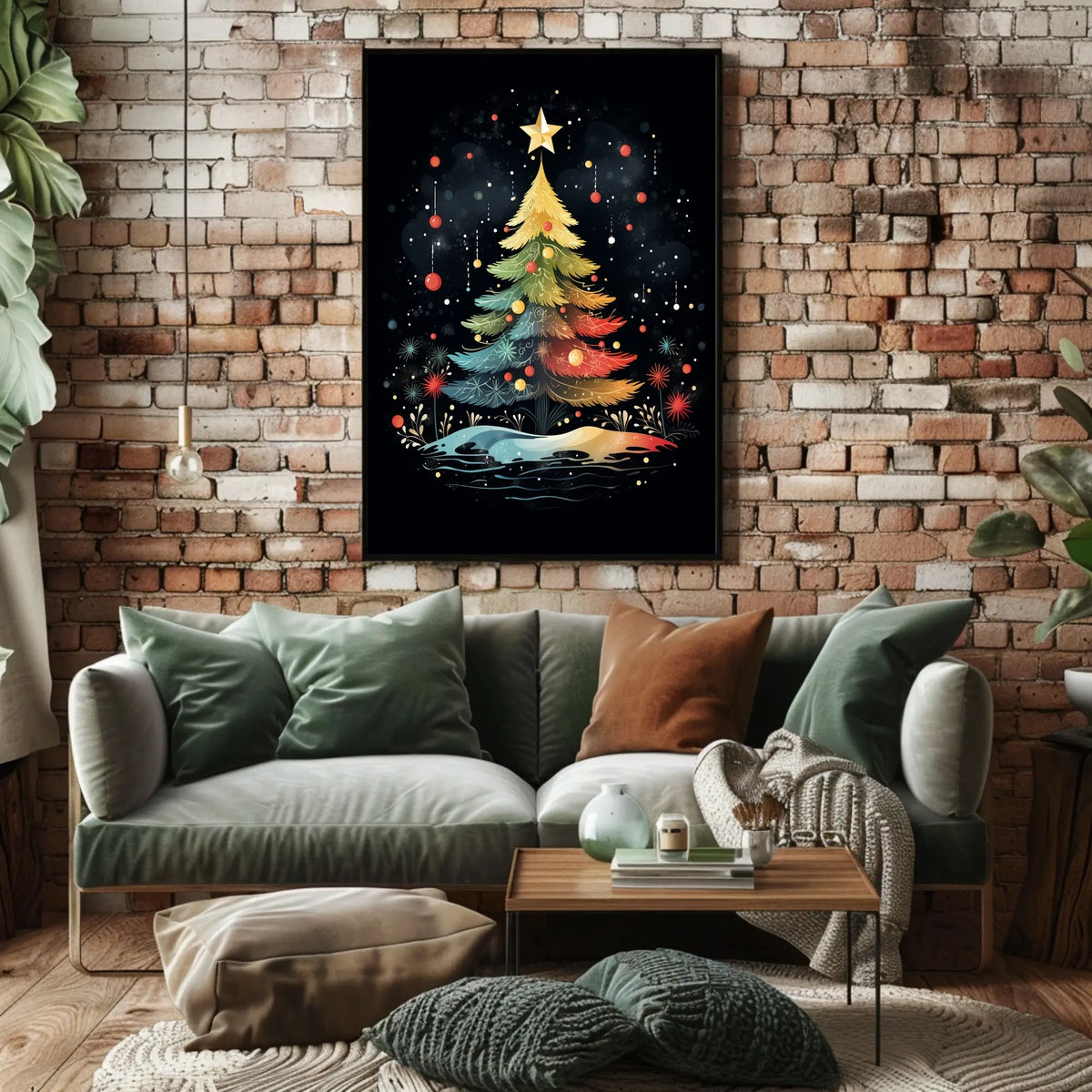 Enchanting Christmas Tree Poster: Festive Holiday Art