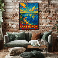 Lake Huron U.S.-Canada Poster