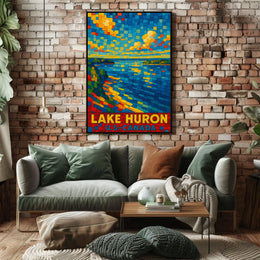 Lake Huron U.S.-Canada Poster