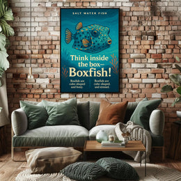 Think Inside the BoxBoxfish Poster PosterGoat