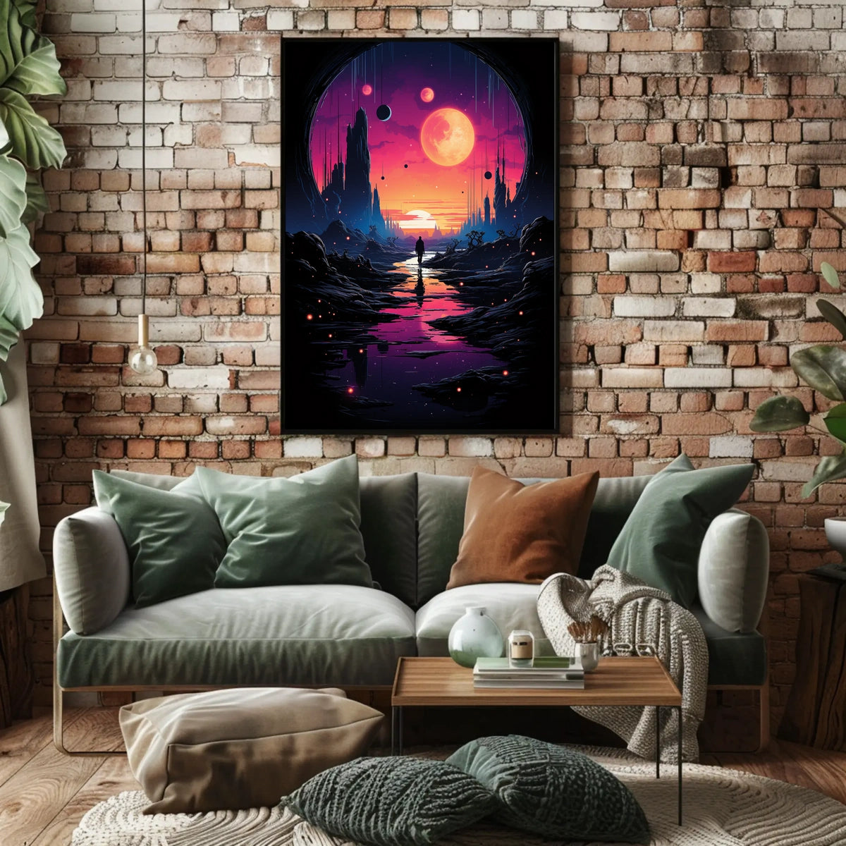 Celestial Fantasy Realm Surreal Art Poster