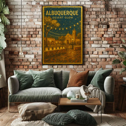 Albuquerque Desert Glow Poster