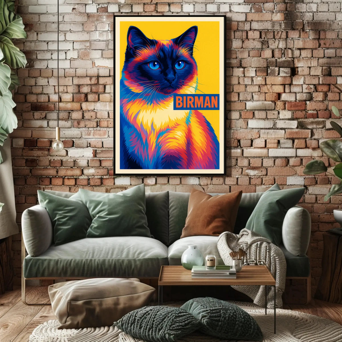 Vibrant Birman Cat Poster