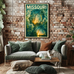 Missouri Silhouette Poster