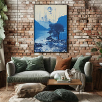 Tranquil Blue Landscape Poster