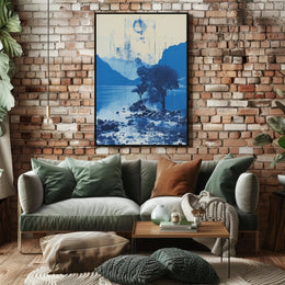 Tranquil Blue Landscape Poster
