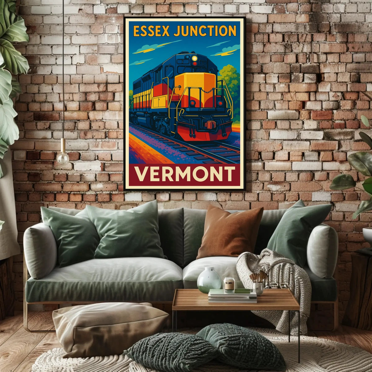Essex Junction Train Vermont Poster