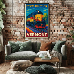 Essex Junction Train Vermont Poster