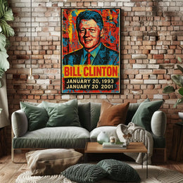 Bill Clinton Presidential Terms Poster