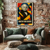 Martin Van Buren 8th President of the United States Abstract Pop Poster
