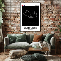 Silverstone Circuit Racing Minimalist Sports Poster