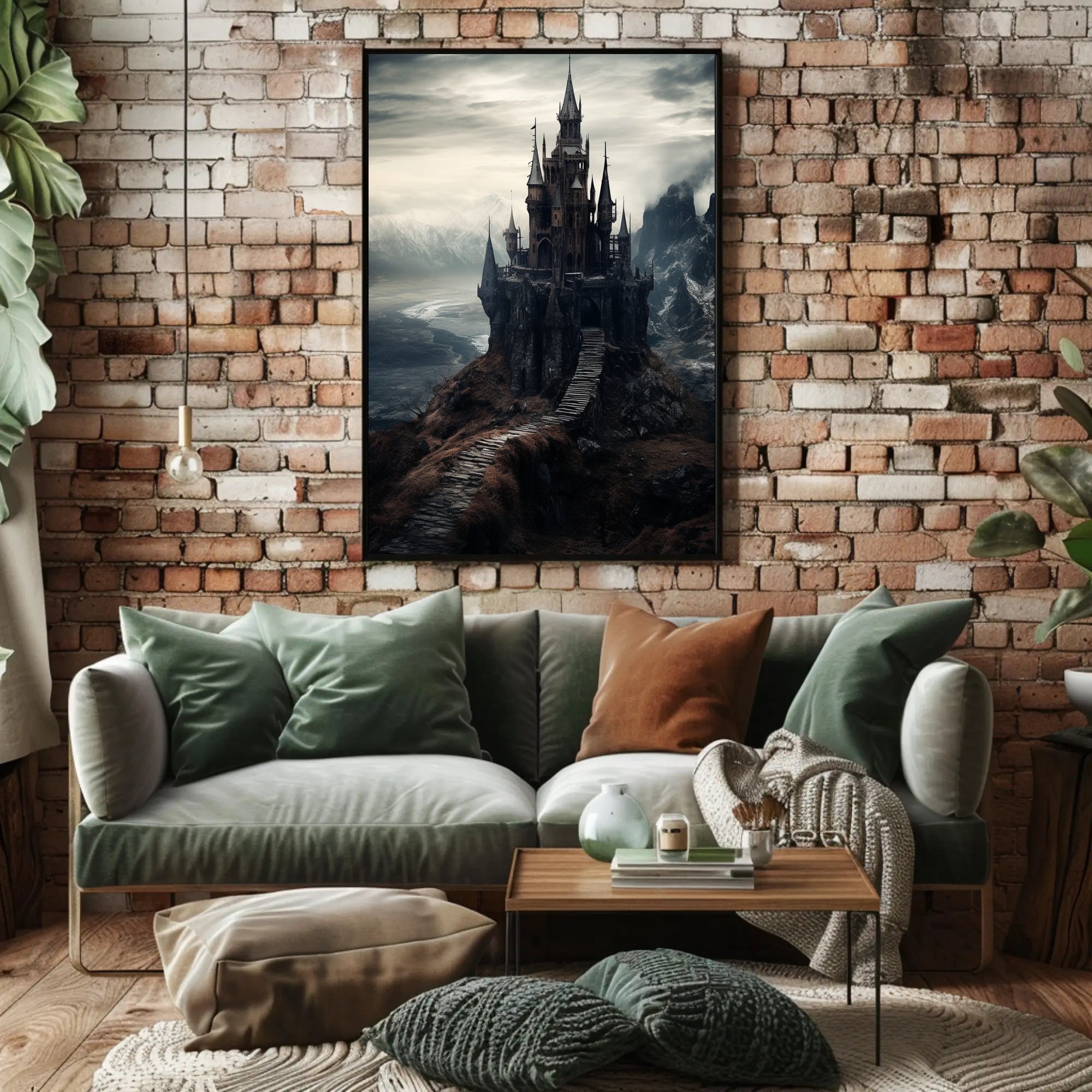 Enchanted Castle On A Cliff Poster