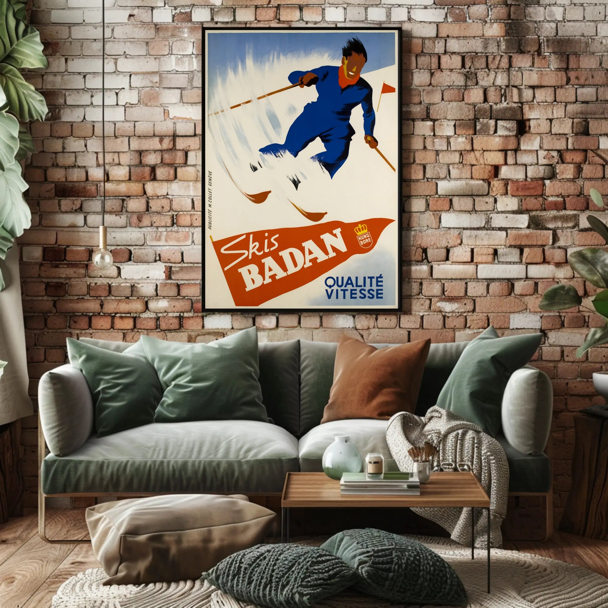 Skis Badan Advertisement Poster PosterGoat