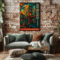 San Francisco Modern Cityscape Poster Wall Art