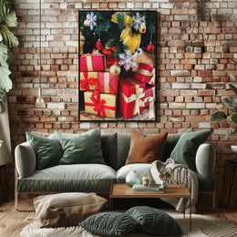 Christmas Joy Under Tree Festive Miscellaneous Poster