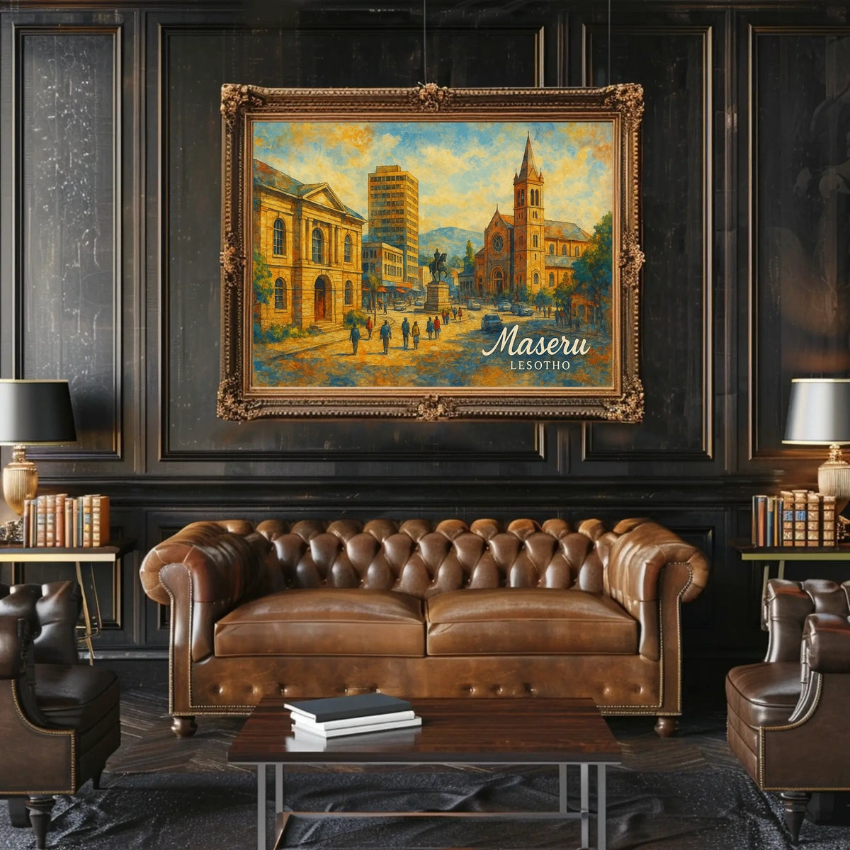 Maseru Cityscape Realism Wanderlust Poster