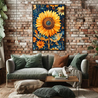 Sunflower Splendor: Bold and Lively Artistic Poster