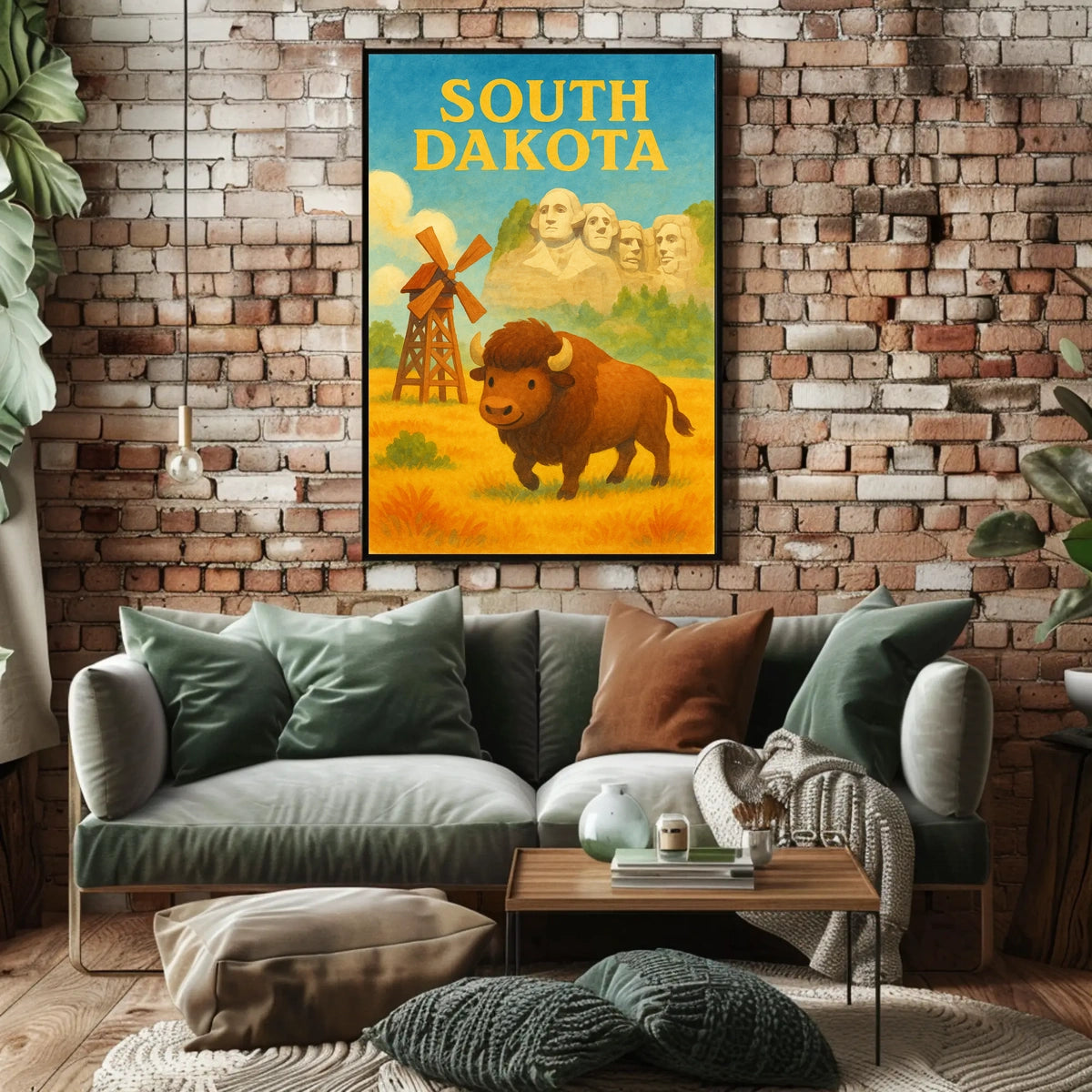 South Dakota Wonders Scenic Collector Poster