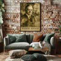 Herbert Hoover 31st President of the United States Double Exposure Poster