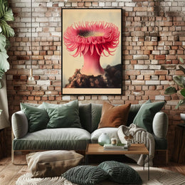 Sea Anemone Poster Vibrant Illustration Wall Art