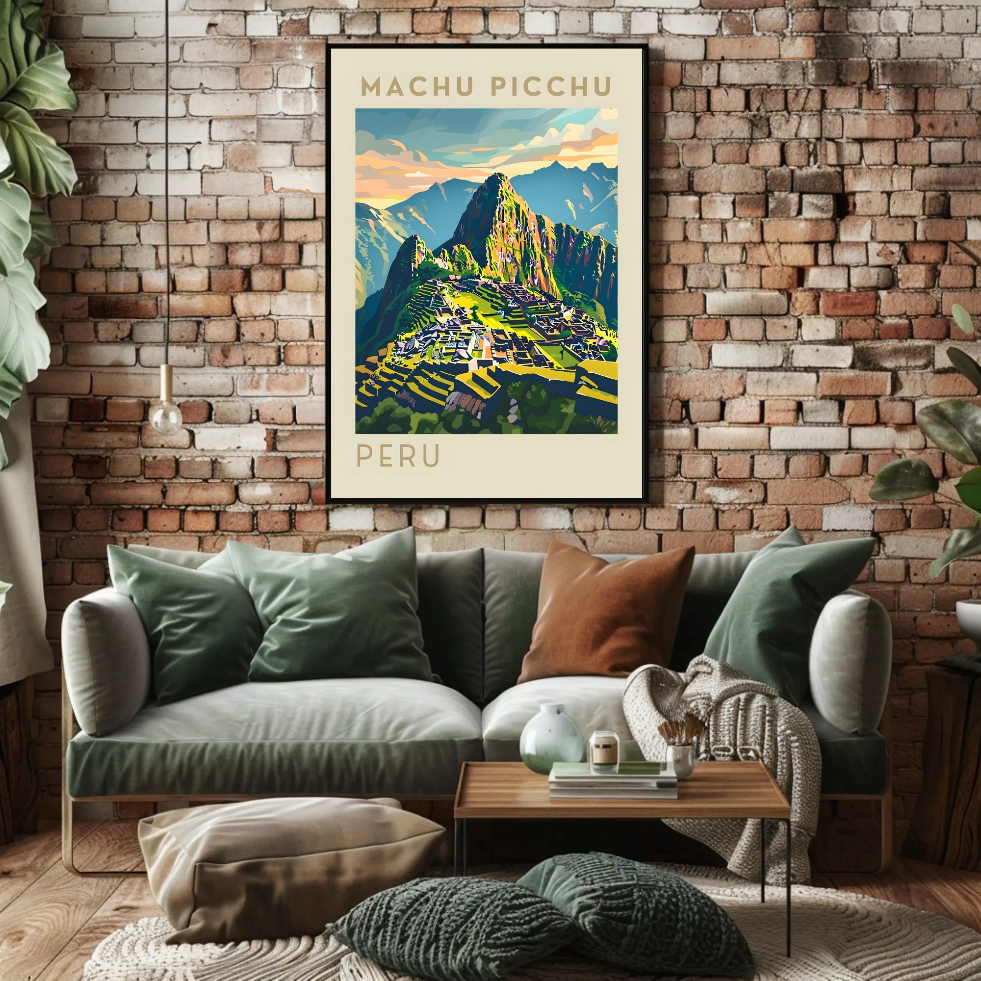 Machu Picchu Illustration Poster