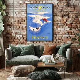 Winter Sports in France Poster PosterGoat