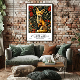 Artistic Fox with Floral Patterns: Abstract or Artistic Poster