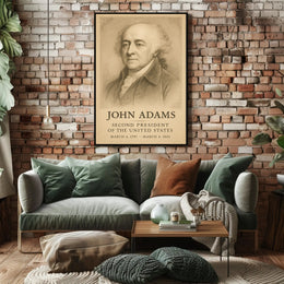 John Adams 2nd President Sketch Poster Art Print Decor PosterGoat