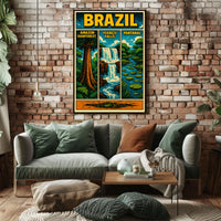 Brazil's Iconic Natural Wonders Vintage Poster