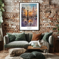 Madrid Cityscape Poster PosterGoat