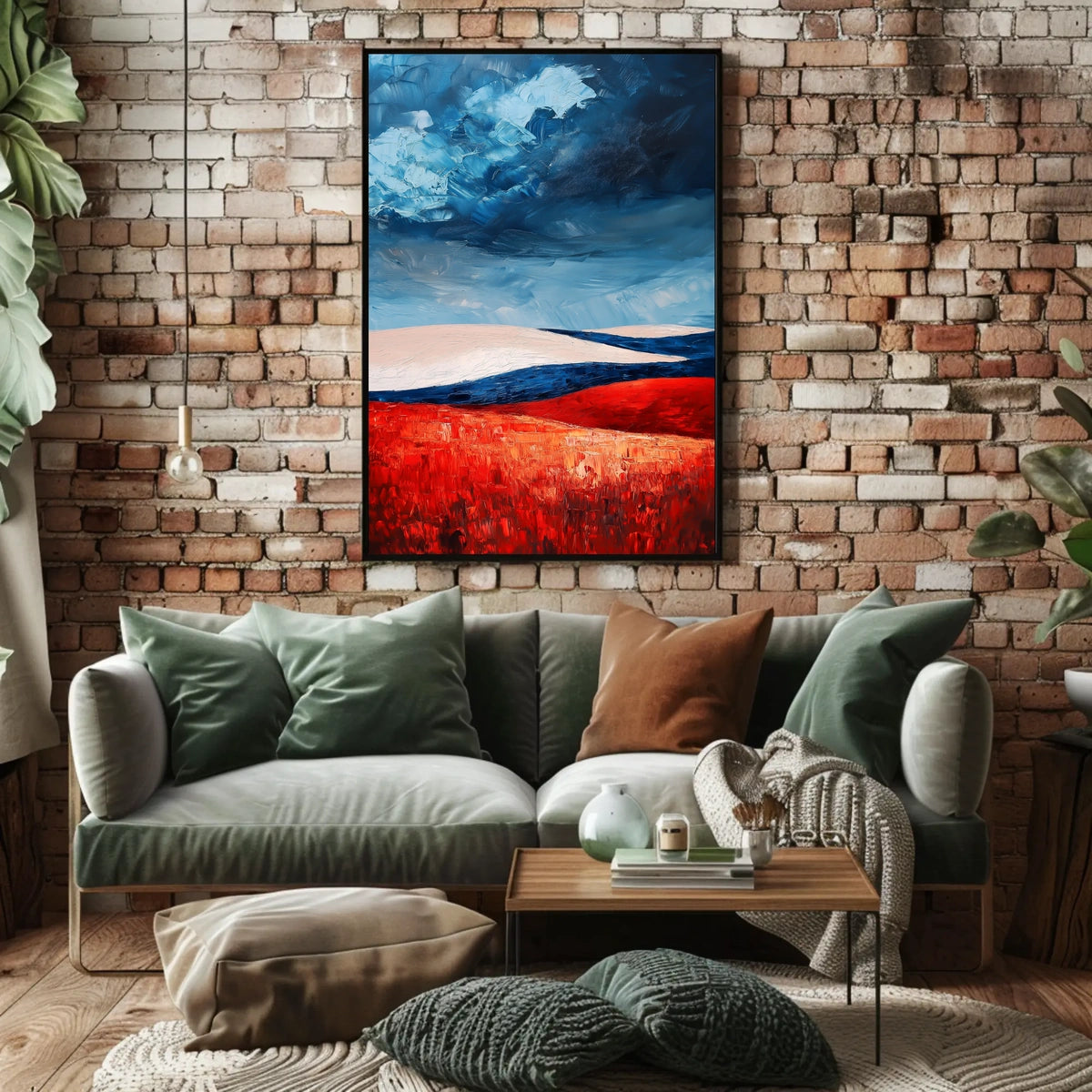 Bold Landscape In American Flag Colors Abstract Poster
