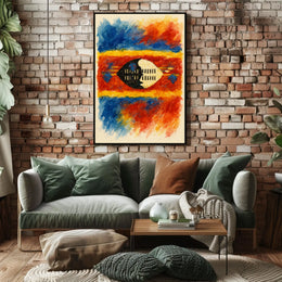 Vibrant Abstract Flag Decor Lovers Poster